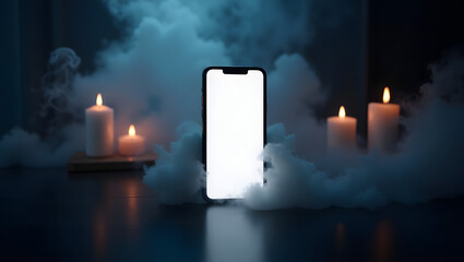 Cinematic Smartphone Mockup with Blank Display for Custom Social Media Content