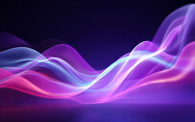 Fototapeta premium Vibrant abstract waves with colorful glowing effects