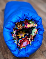 Colorful Child's Sleeping Bag with Fun Print Interior