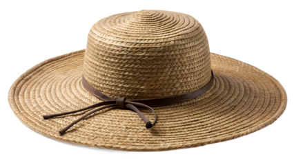 Wide brimmed textured straw hat with decorative ribbon summer fashion accessory for sun protection