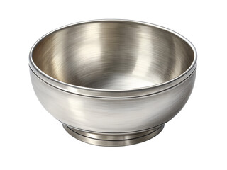 silver bowl isolated on white