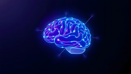 Illuminating Intellect A Glowing Brain Concept Exploring the Depths of the Mind