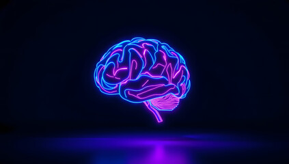 Illuminating the Mind A Neon Brain Representing Cognitive Processes and Intelligence in a Dark Setting