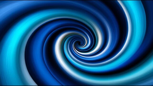 Abstract blue swirl spiral pattern with dynamic motion and vibrant gradient, modern digital art featuring energetic hypnotic visual, smooth futuristic style, creative background for design projects