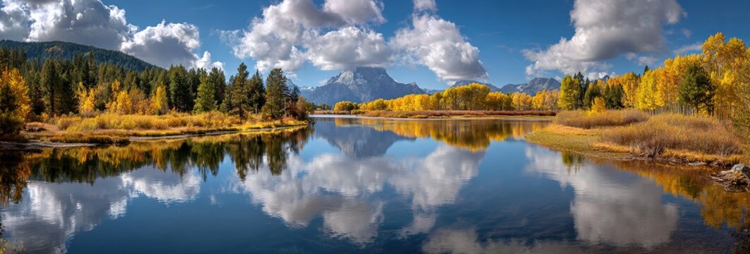 Oxbow Bend in Autumn. High quality