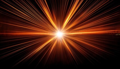 Obraz premium Radiant Orange Starburst Effect Against A Black Background