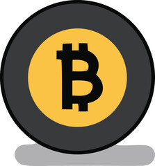 Bitcoin cryptocurrency logo symbol digital coin finance internet money blockchain technology icon