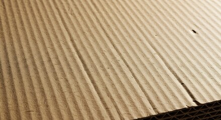 Close up view of corrugated cardboard texture.