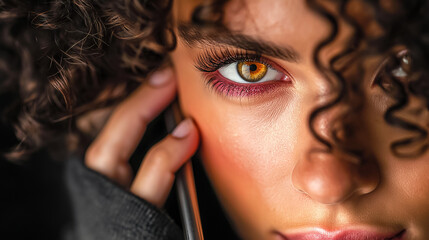 Creative makeup transformation sequence freeze