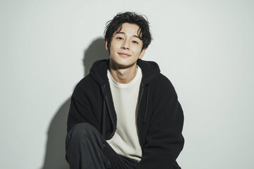 おしゃれなファッション広告の様な日本人男性のポートレート