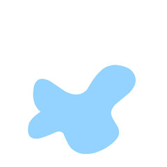 Obraz premium Organic blob shape abstract blue