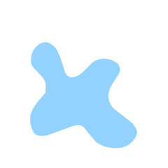 Organic blob shape abstract blue