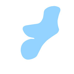 Organic blob shape abstract blue