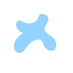 Organic blob shape abstract blue