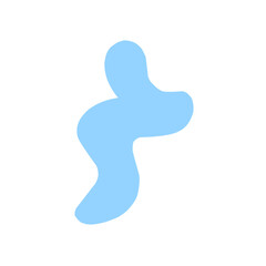 Obraz premium Organic blob shape abstract blue