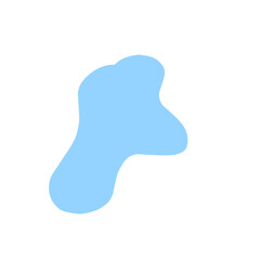 Organic blob shape abstract blue