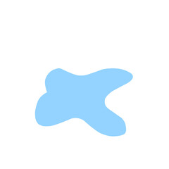 Organic blob shape abstract blue