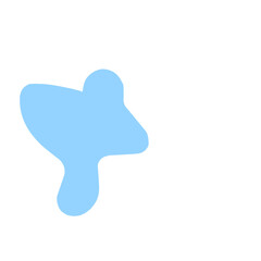 Organic blob shape abstract blue