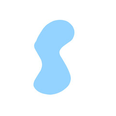 Organic blob shape abstract blue