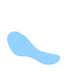 Organic blob shape abstract blue