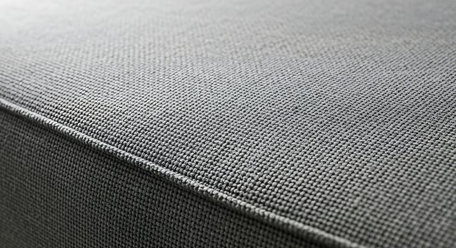 Close-up of a textured gray fabric surface with a subtle sheen and visible weave.