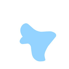 Organic blob shape abstract blue
