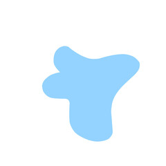 Organic blob shape abstract blue