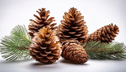 Fototapeta premium Pine Cones Isolated On Transparent Background