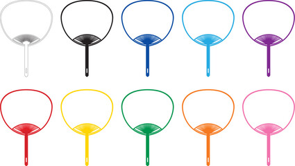 うちわ　カラー