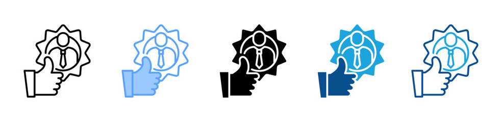 Recognition icon sheet multiple style collection