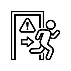 Evacuation line icon