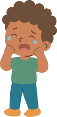Kindergarten Boy Crying Sad Child