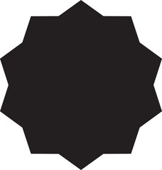 Starburst sticker icon. Black starburst label shape for promo, sale, price offer badge isolated on transparent background. Special offer price tag, promotional label vector illustration.