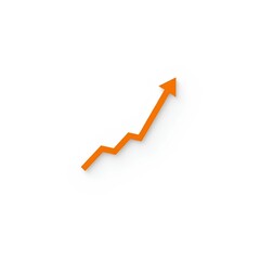 Business growth chart with arrow going up illustration