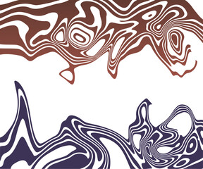Dynamic Abstract Wavy Liquid Patterns in Brown and Blue Swirls.