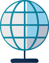 Abstract globe network connection digital world map and global communication concept