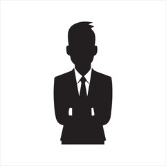 Businessman Silhouette in Modern Style