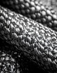 Close-up braided rope texture