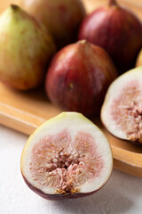 Close up of fresh fig, Autumn healthy fruit