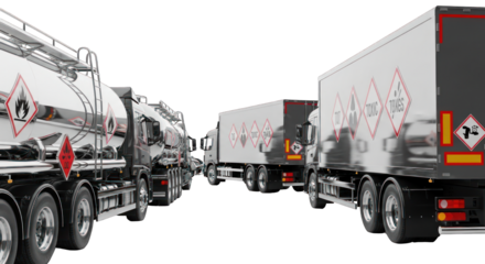 Fleet of Hazardous Materials Tanker and Box Trucks.