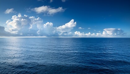 Obraz premium Calm Weather On Sea Or Ocean With Clouds Clouds Over The Ocean