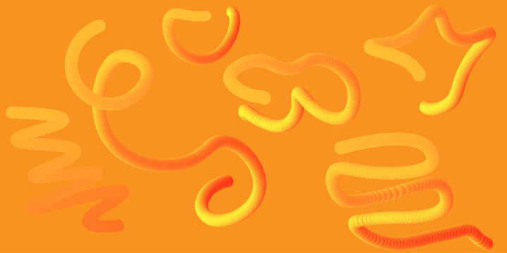 Abstract fire flames background with a seamless orange and yellow floral pattern and a grunge texture. glossy finish - curved loop, wavy ribbon outline for decorative design. effect, vector, flower