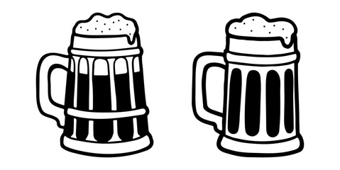 Hand drawn oktoberfest give a toast beer