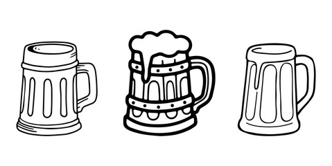 Vintage beer glass mug collection