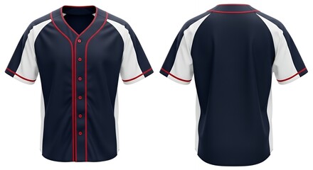 Classic Baseball Jersey Front and Back Views