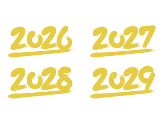 「2026〜2029」筆文字セット