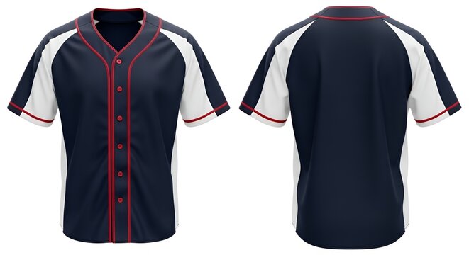 Classic Baseball Jersey Front and Back Views