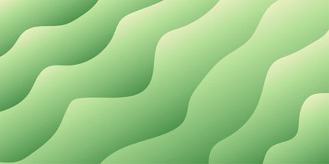 Green seamless abstract wavy texture of silk fabric. Abstract gradient background with flowing wavy shapes in shades of green and blue. Smooth Green Surface Fluid lines abstract flowing pattern. gold