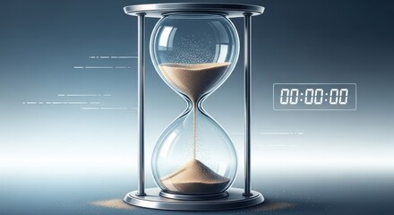 Sands of time hourglass precision timing future deadline countdown passing moments