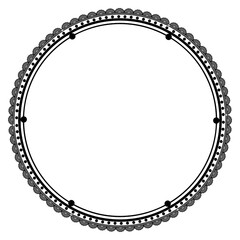 Elegant geometric circle frame with dotted border